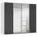 Bild 1 von Novel Schwebetürenschrank, Schwarz, Seidengrau, Holzwerkstoff, 8 Fächer, 271x223x68 cm, Blauer Engel, Goldenes M, Made in Germany, Beimöbel erhältlich, umfangreiches Zubehör in verschiedenen Gr