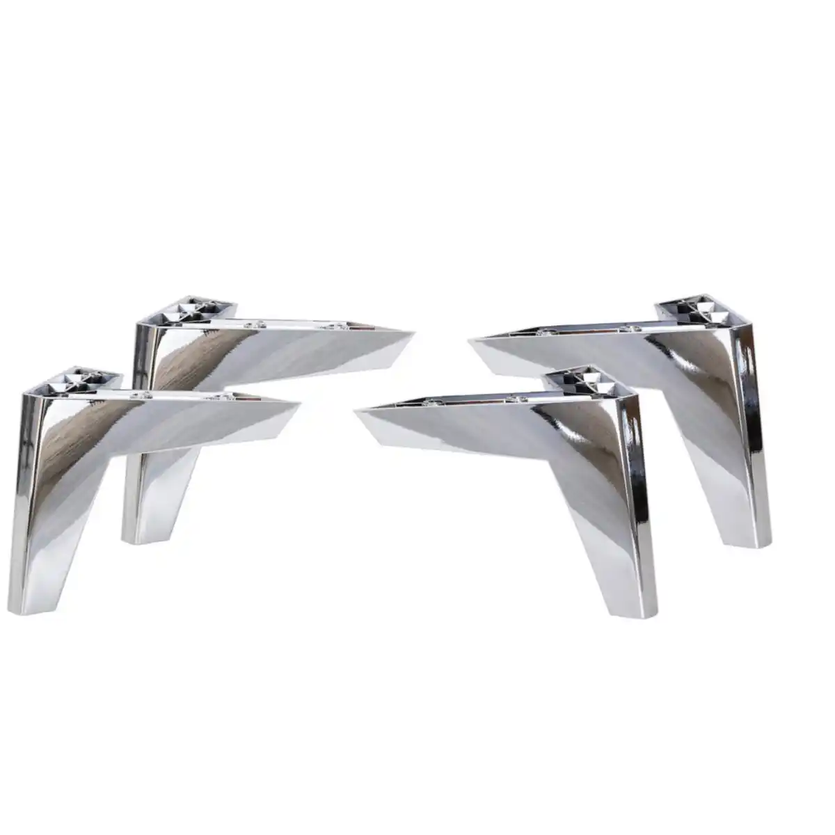 Bild 1 von Hom`in FUßSET, Chrom, Kunststoff, 4-teilig, 12 cm, Zubehör