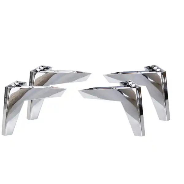 Bild 1 von Hom`in FUßSET, Chrom, Kunststoff, 4-teilig, 12 cm, Zubehör