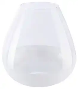 Vase Bromelo in Weiß aus Glas, Klar, Weiß