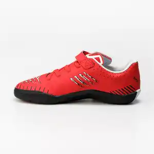 Fußball Hallenschuhe Kinder Futsal mit Klettverschluss - Ginka 500 rot/schwarz