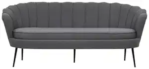 Sofa Calais ca. 180 cm Grau, Schwarz, Dunkelgrau