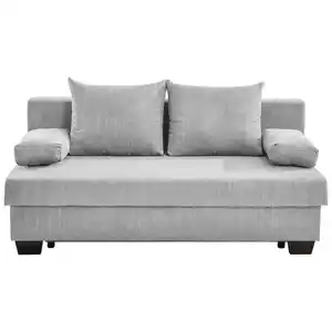 Xora Schlafsofa Bilbao, Hellgrau, Textil, Buche, massiv, Uni, 3-Sitzer, Füllung: Schaumstoff, 200x88x102 cm, Stoffauswahl, Schlafen auf Sitzhöhe, Rücken echt, Kinder- & Jugendzimmer, Jugendmöbel,
