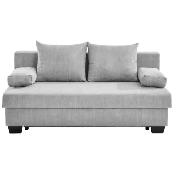 Bild 1 von Xora Schlafsofa Bilbao, Hellgrau, Textil, Buche, massiv, Uni, 3-Sitzer, Füllung: Schaumstoff, 200x88x102 cm, Stoffauswahl, Schlafen auf Sitzhöhe, Rücken echt, Kinder- & Jugendzimmer, Jugendmöbel,