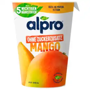 Alpro Joghurtalternative Soja Mango Ohne Zuckerzusatz vegan 400g