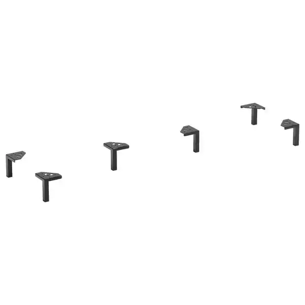 Bild 1 von Xora FUßSET, Schwarz, Metall, 10.5x13x10.5 cm, Zubehör