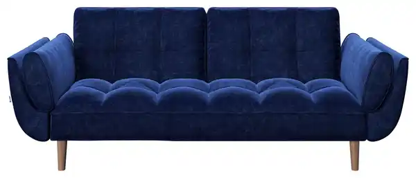 Bild 1 von PLAYBOY 2-Sitzer-Sofa Scarlett Blau Samt m. Schlaffunktion, Blau