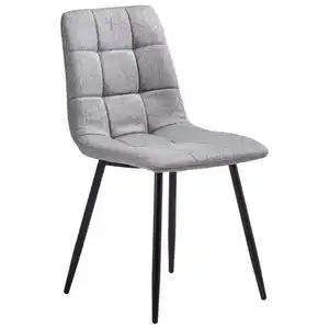 Livetastic Stuhl, Grau, Schwarz, Metall, Textil, konisch, 44.5x86x54.5 cm, Esszimmer, Stühle, Esszimmerstühle