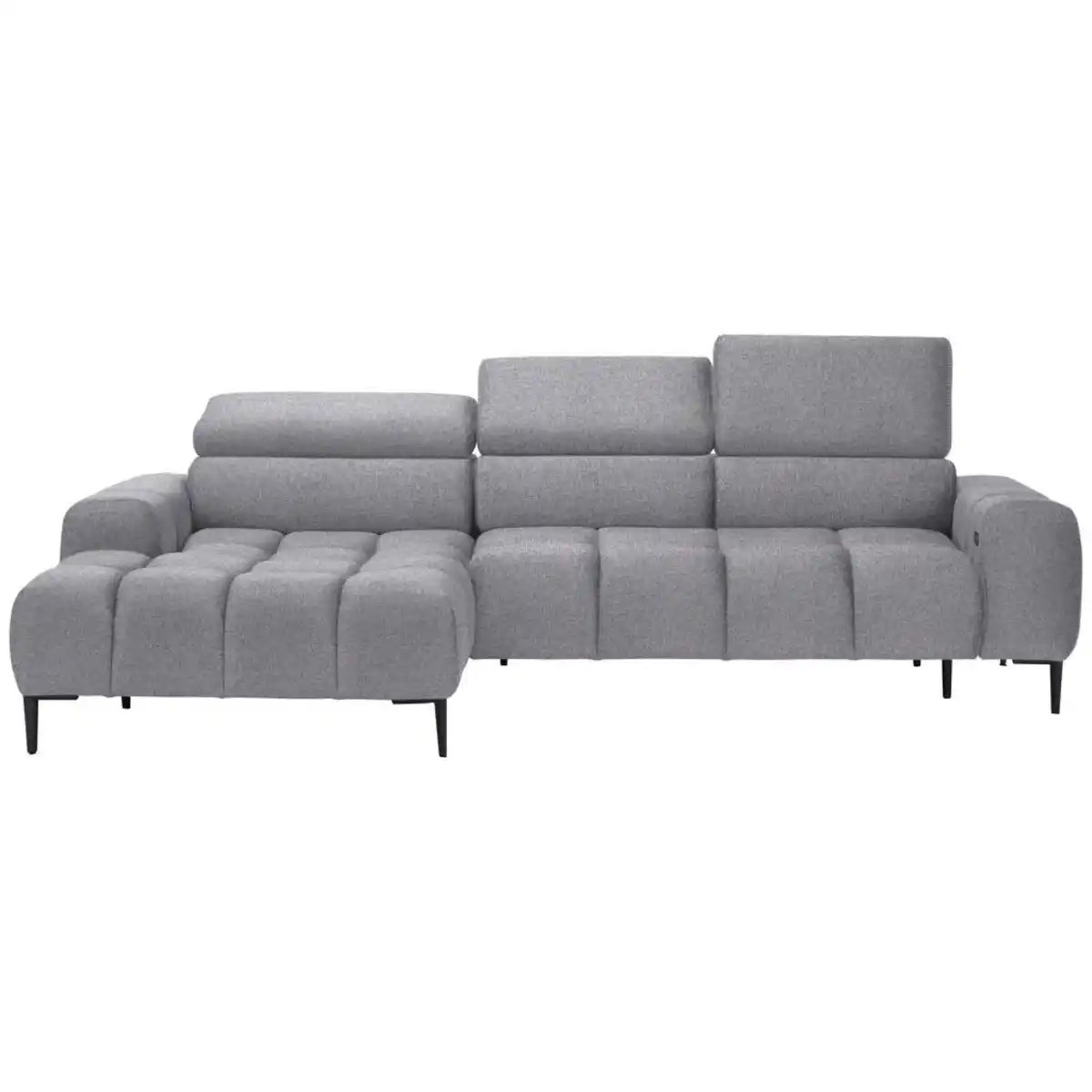 Bild 1 von Welnova Ecksofa, Grau, Textil, Uni, 5-Sitzer, Ottomane links, L-Form, 270x177 cm, Made in EU, Typenauswahl, Stoffauswahl, seitenverkehrt erhältlich, Hocker erhältlich, Wohnzimmer, Sofas & Couches,