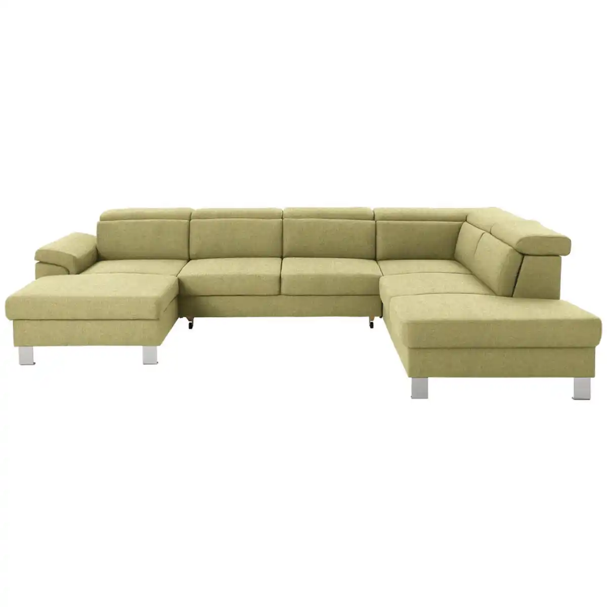 Bild 1 von Xora Wohnlandschaft, Grün, Textil, 5-Sitzer, U-Form, 320x226 cm, Stoffauswahl, seitenverkehrt erhältlich, Hocker Rücken echt, Wohnzimmer, Sofas & Couches, Wohnlandschaften