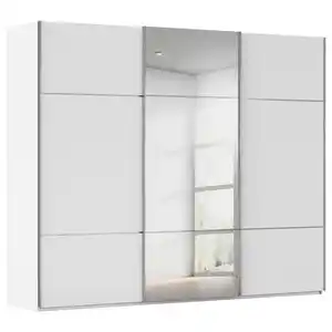 Novel Schwebetürenschrank Covalo, Weiß, Metall, 9 Fächer, 271x223x68 cm, Blauer Engel, Goldenes M, BQ - Bündnis für Qualität, Made in Germany, Typenauswahl, umfangreiches Zubehör erhältlich,