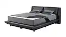 Bild 1 von Boxbett 180 x 200 cm schwarz Lederlook mit Bettkasten - MIDNIGHT