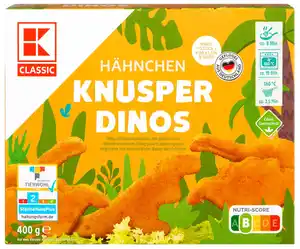 K-CLASSIC Hähnchen-Knusperdinos, 400-g-Packg.