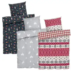 LIV&BO® Feinbiber-Bettwäsche-Set ca. 155 x 220 cm, 2-teilig