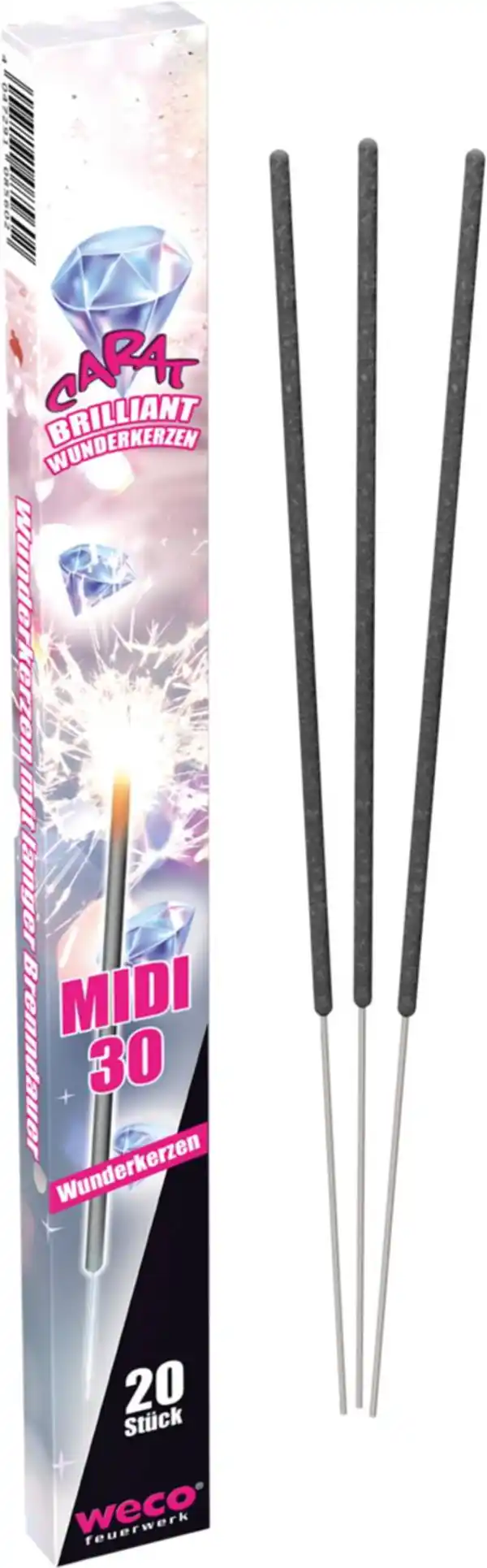 Bild 1 von WECO Brilliant-Wunderkerz »CARAT«, 20-St.-Packg.