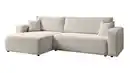 Bild 1 von Ecksofa Cord creme Schlaffunktion Bettkasten 270 x 186 cm - HONOLULU