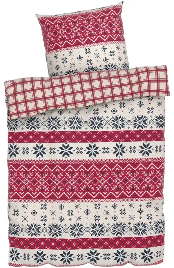 Bild 2 von LIV&BO® Feinbiber-Bettwäsche-Set ca. 135 x 200 cm, 2-teilig