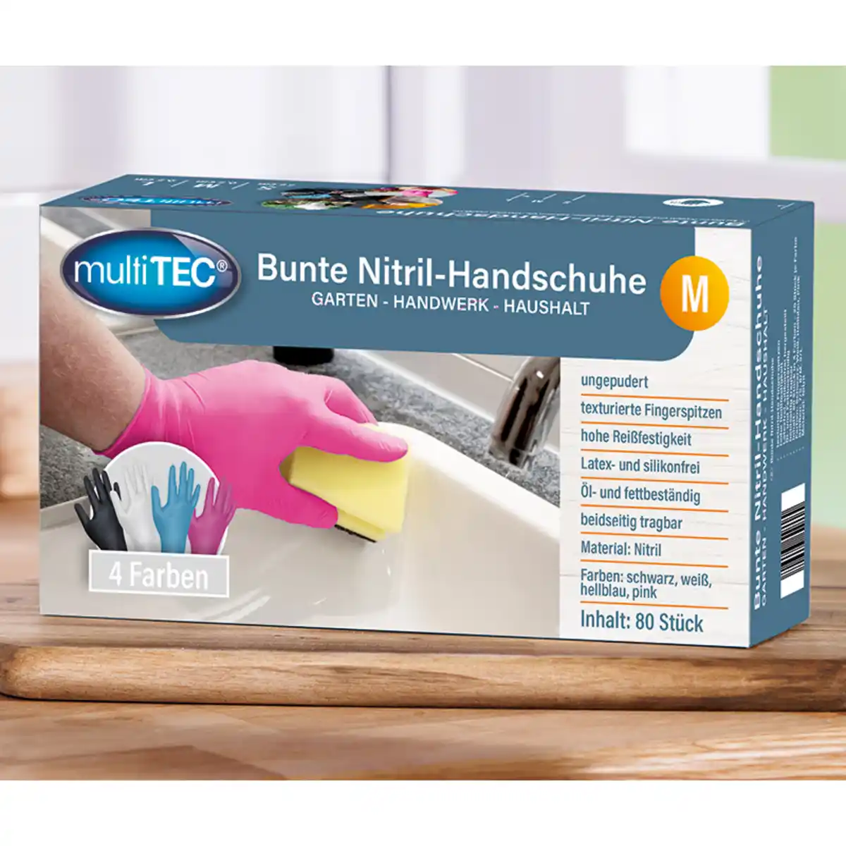 Bild 1 von Multitec Bunte Nitril-Handschuhe 80er-Pack