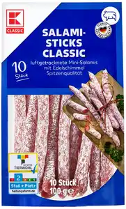 K-CLASSIC Salami-Sticks, 10 St. = 100-g-Packg.
