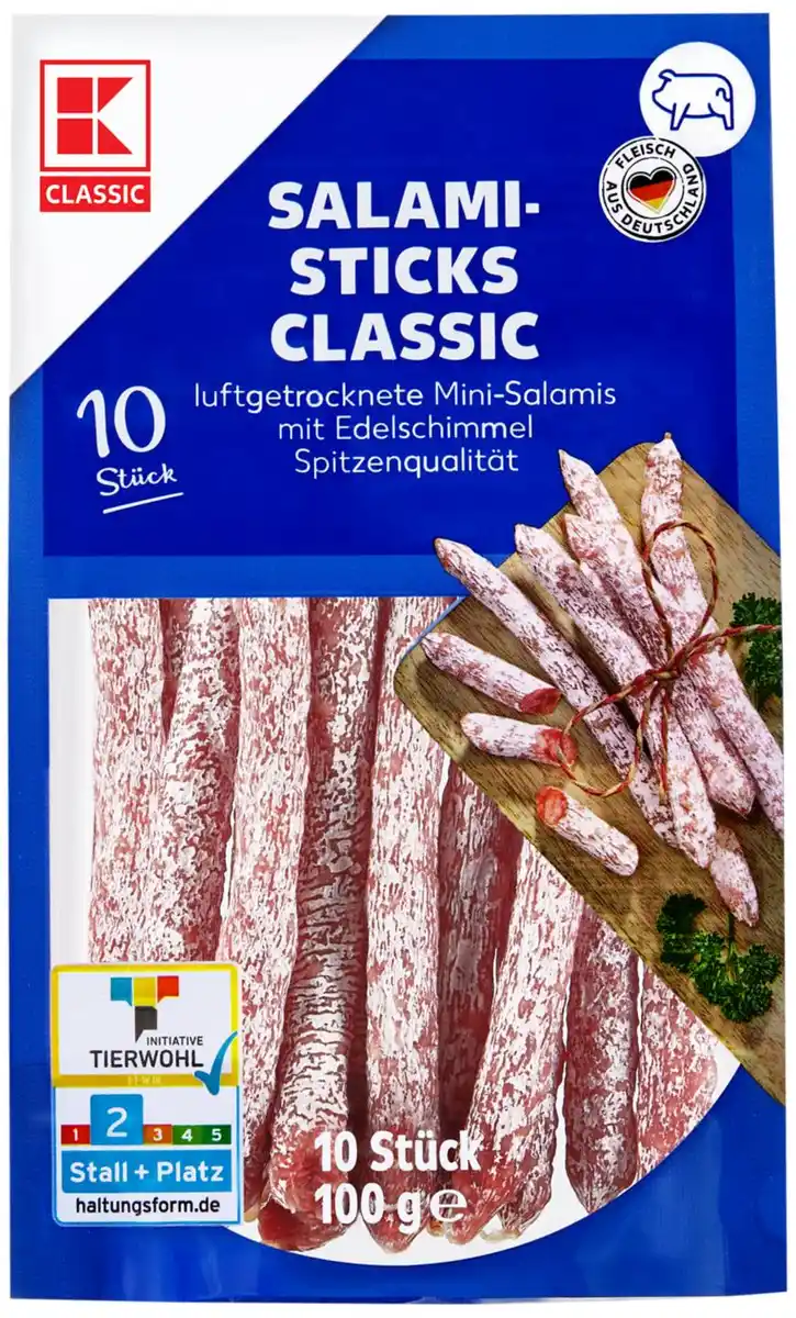 Bild 1 von K-CLASSIC Salami-Sticks, 10 St. = 100-g-Packg.