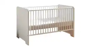 Kinderbett Babybett 70 x 140 cm weiß hochglanz - SPICE