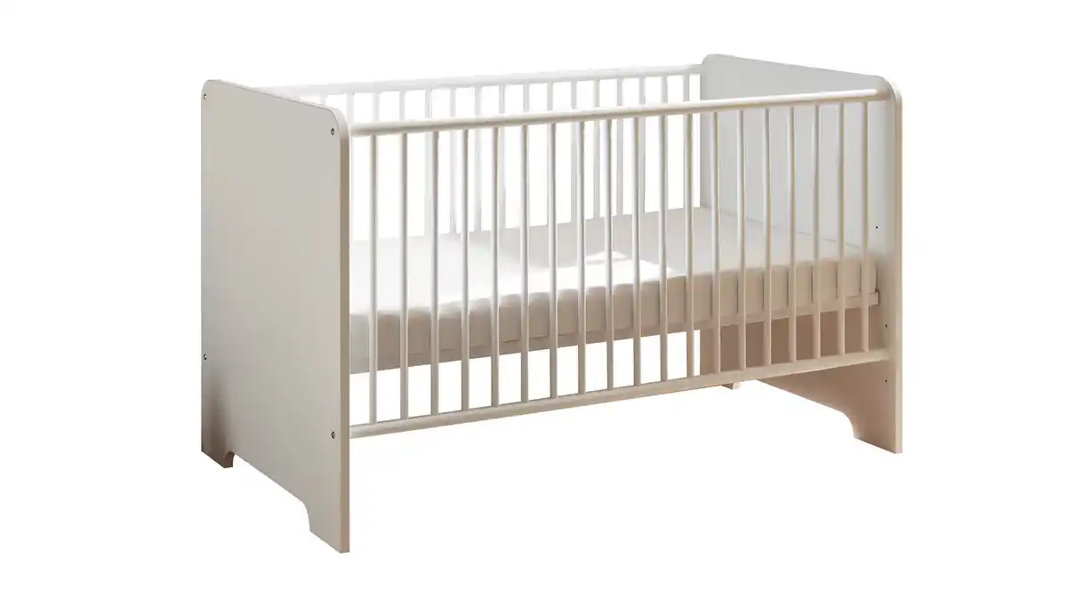 Bild 1 von Kinderbett Babybett 70 x 140 cm weiß hochglanz - SPICE