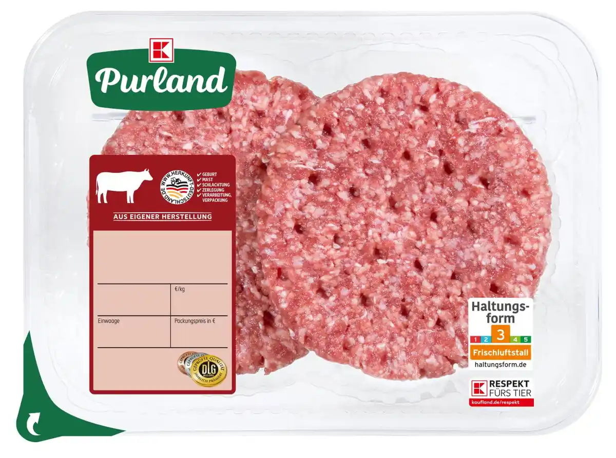 Bild 1 von K-PURLAND Hamburger, 2 St. = 250-g-Packg.