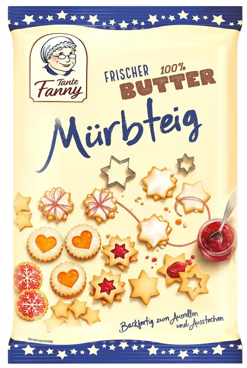 Bild 1 von TANTE FANNY Frischer Mürbteig oder Honig-Lebkuchenteig, 350 - 400-g-Packg.