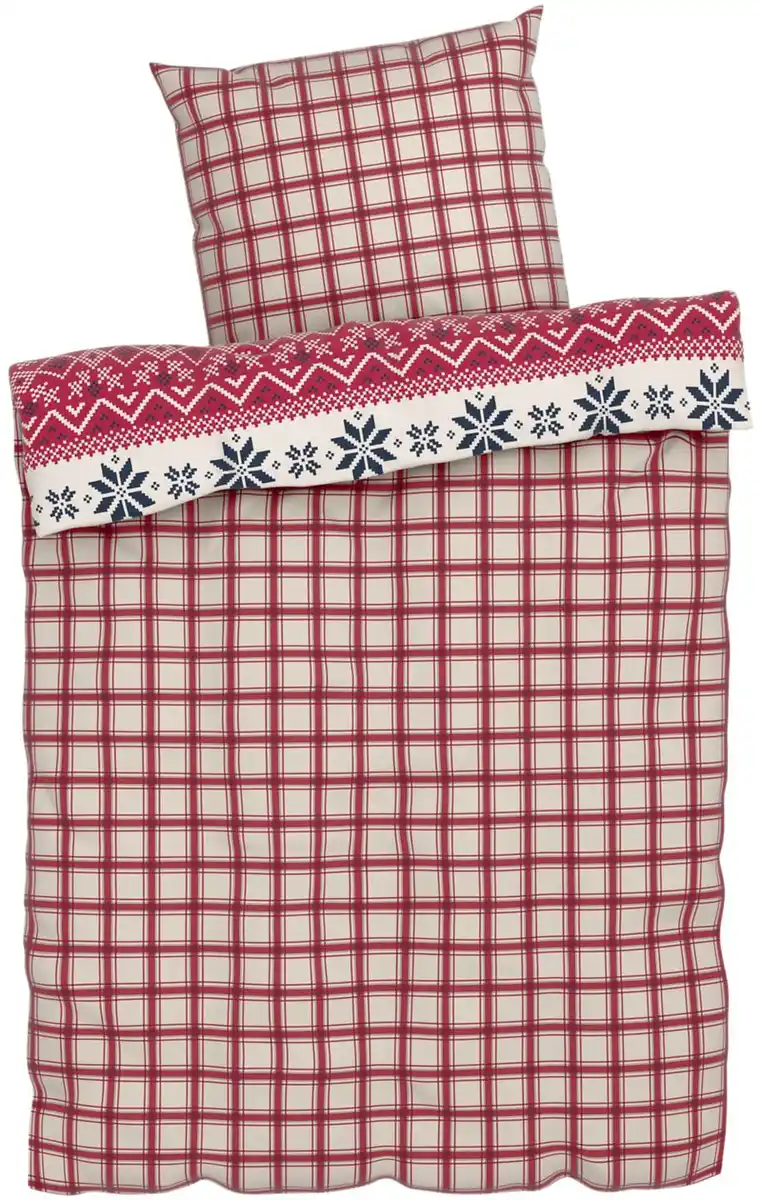 Bild 2 von LIV&BO® Feinbiber-Bettwäsche-Set ca. 155 x 220 cm, 2-teilig