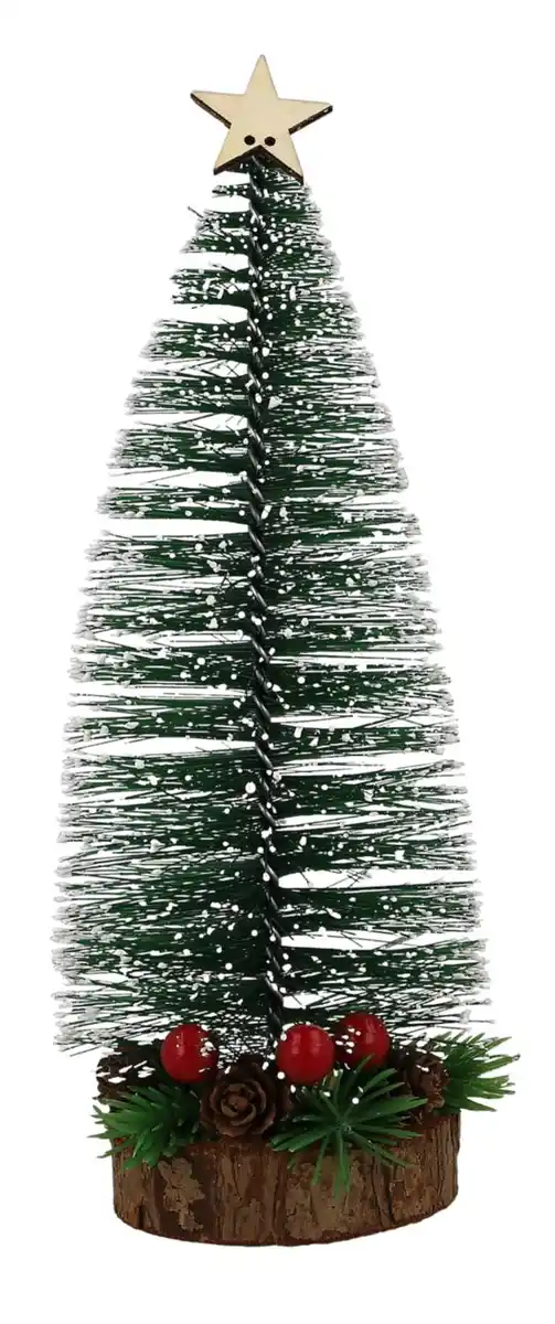 Bild 1 von Deko-Aufsteller Tanne auf Baumstamm