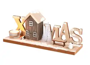 Teelichthalter „Haus“ Holz