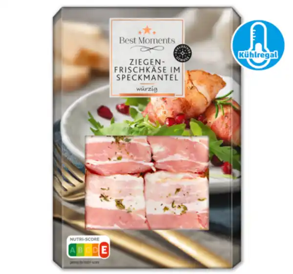 Bild 1 von BEST MOMENTS Würziger Ziegenkäse im Speckmantel*