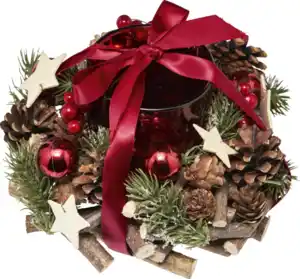 IDEENWELT Adventsgesteck rot