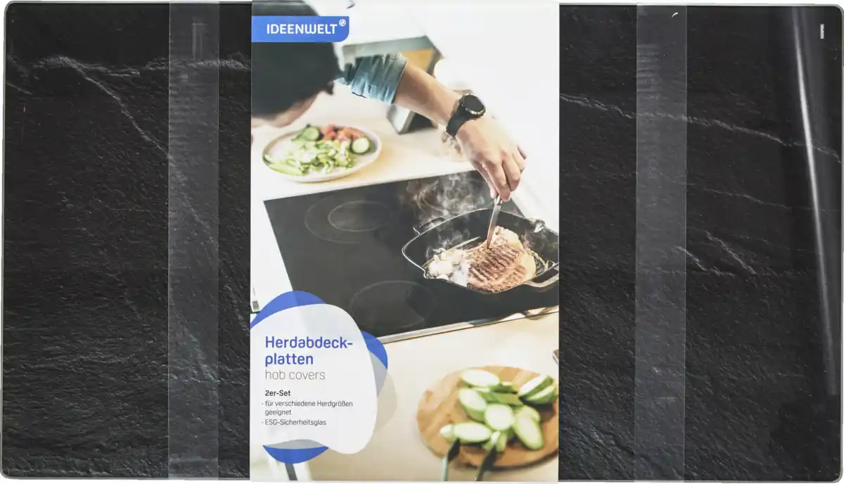 Bild 1 von IDEENWELT Herdabdeckplatten 2er-Set Schieferoptik