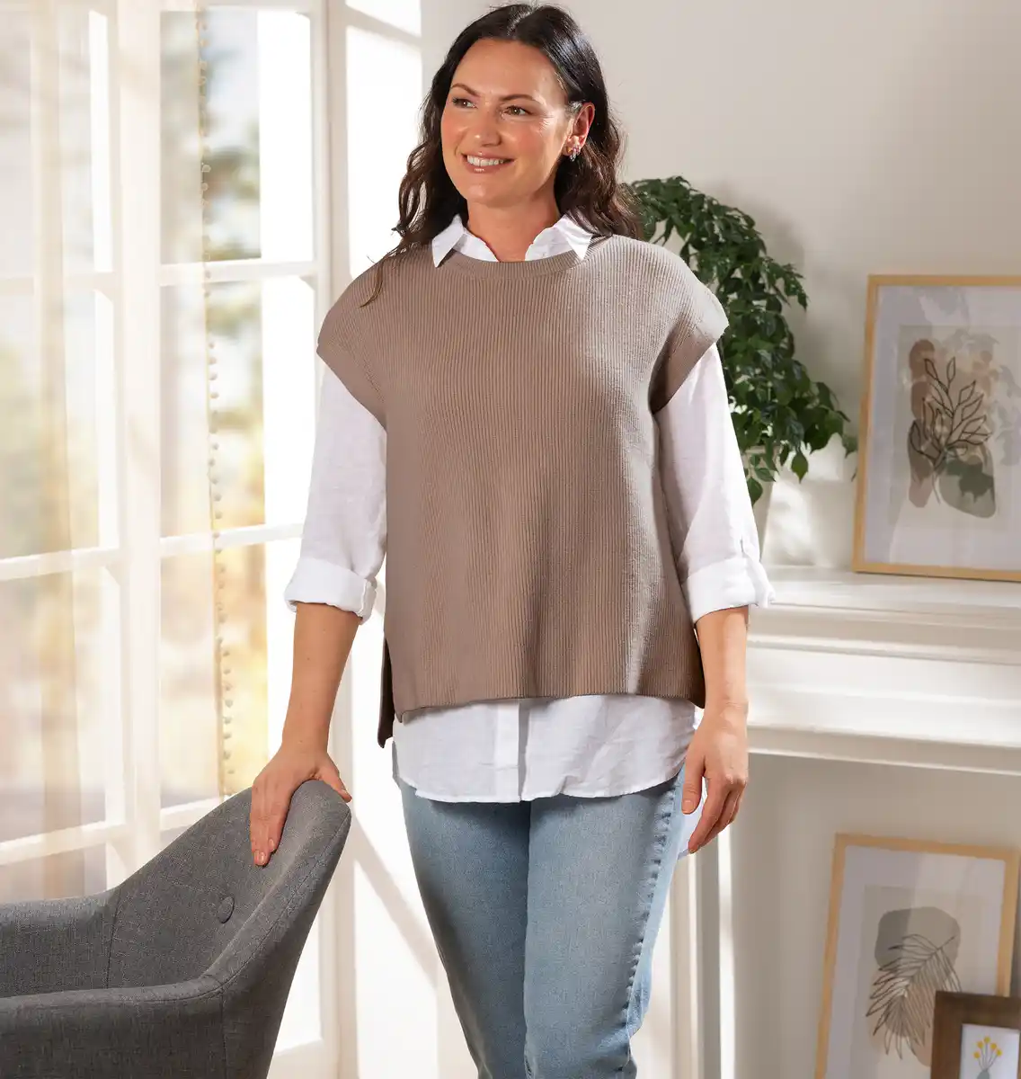 Bild 4 von IDEENWELT Strick Pullunder Gr. M