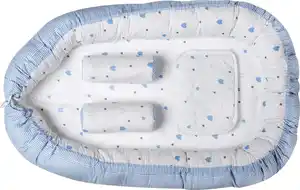 Schardt Babynest Herzchen, hellblau