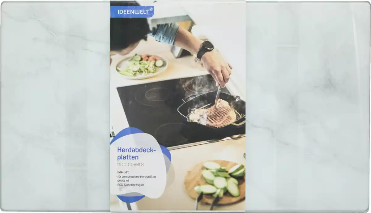 Bild 1 von IDEENWELT Herdabdeckplatten 2er-Set Marmoroptik