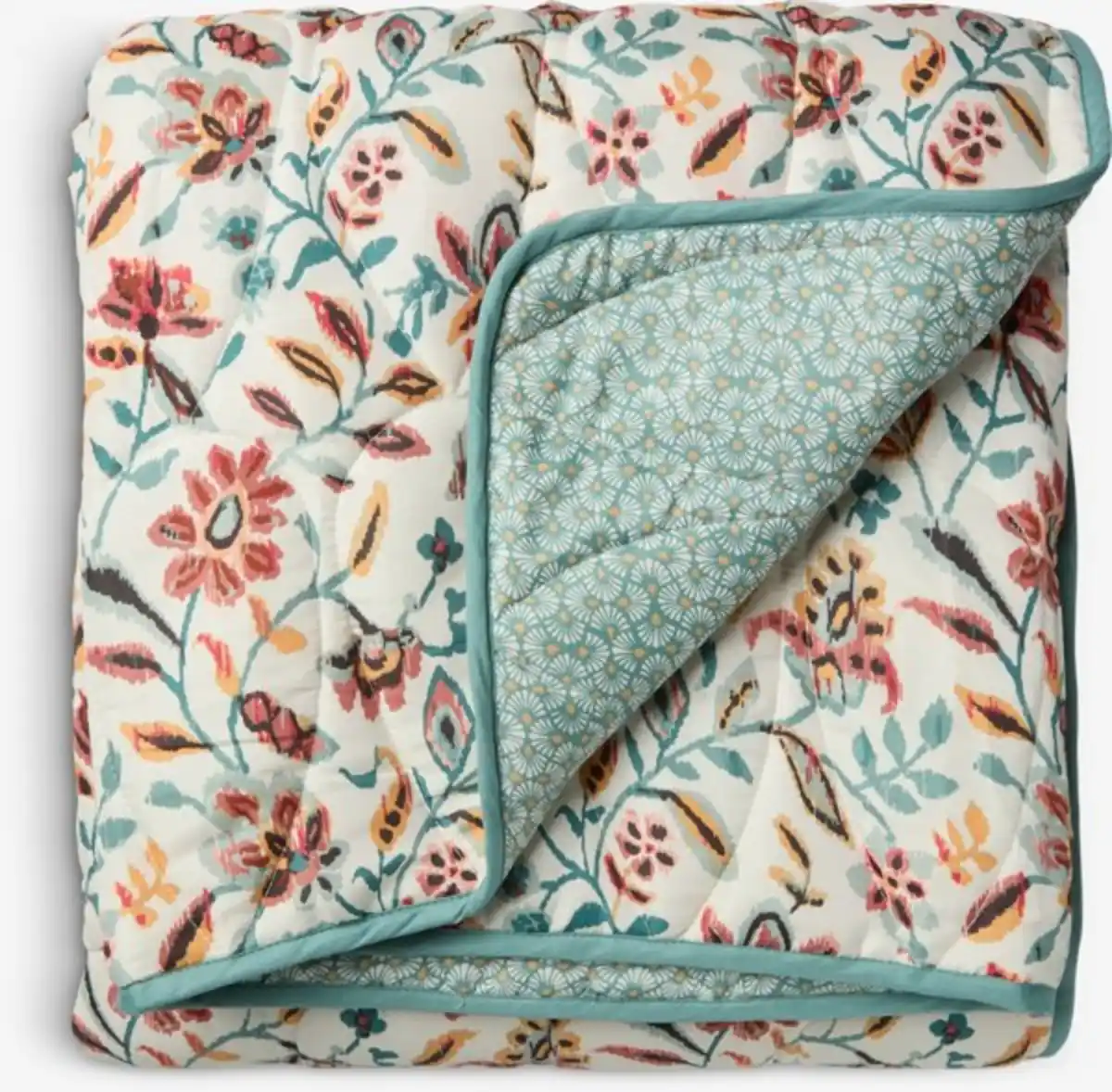 Bild 1 von Steppdecke KAMILLE 140x200 weiß/petrol