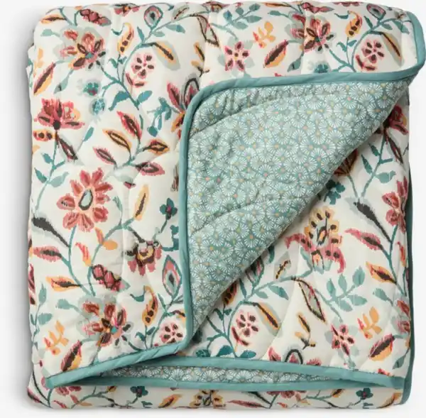 Bild 1 von Steppdecke KAMILLE 140x200 weiß/petrol