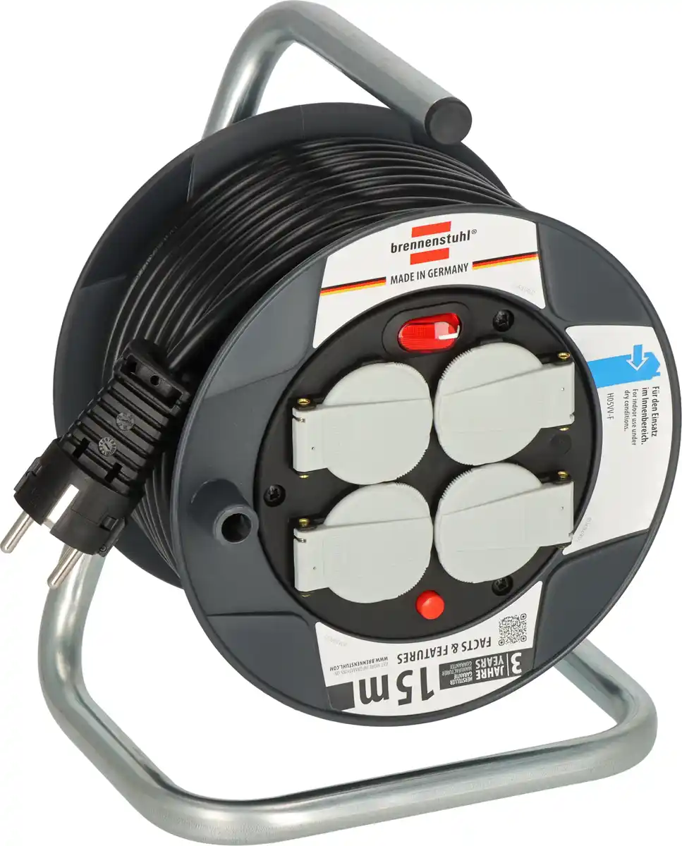 Bild 1 von Brennenstuhl Kabeltrommel Garant 15 m 4 Steckdosen H05VV-F3G15