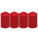 Bild 1 von Stumpenkerze, rubinrot, 4 Stück