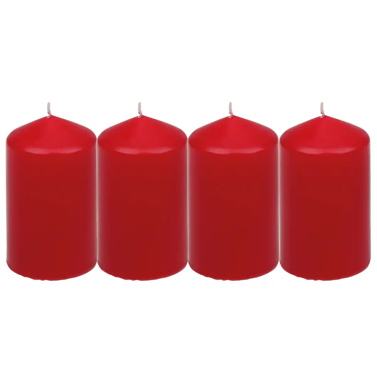 Bild 1 von Stumpenkerze, rubinrot, 4 Stück
