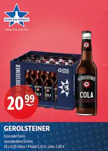 GEROLSTEINER Cola oder Limo verschiedene Sorten