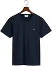 Bild 1 von Gant T-Shirt SLIM SHIELD V-NECK T-SHIRT mit einer kleinen Logostickerei auf der Brust, Blau