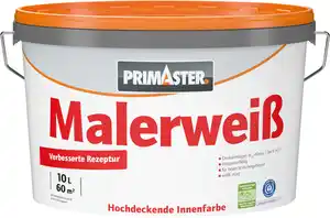 Primaster Wandfarbe Malerweiß konservierungsmittelfrei 10 L