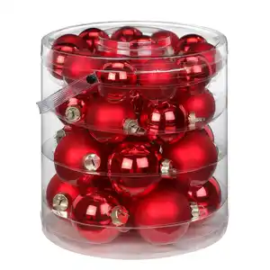 Weihnachtskugeln, 4,5 - 6 cm, 36-tlg., merry red