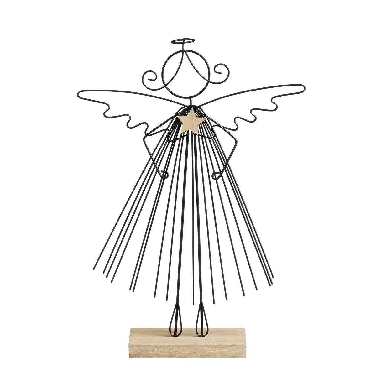 Bild 1 von Mica Decorations Dekofigur Engel 33 cm schwarz gold