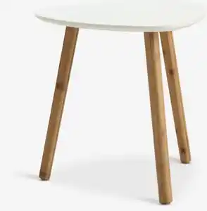 Beistelltisch TAPS 40x40 weiß/bambus