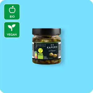 GOURMET FINEST CUISINE Bio-Kapern, In Olivenöl oder in Olivenöl mit Knoblauch
