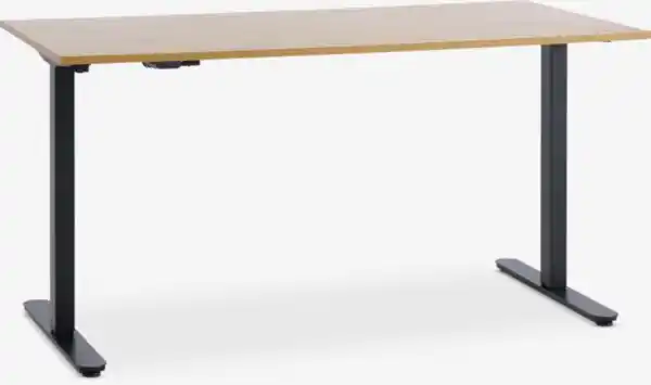 Bild 1 von Höhenverstellbarer Schreibtisch SVANEKE 70x140 eiche/schwarz
